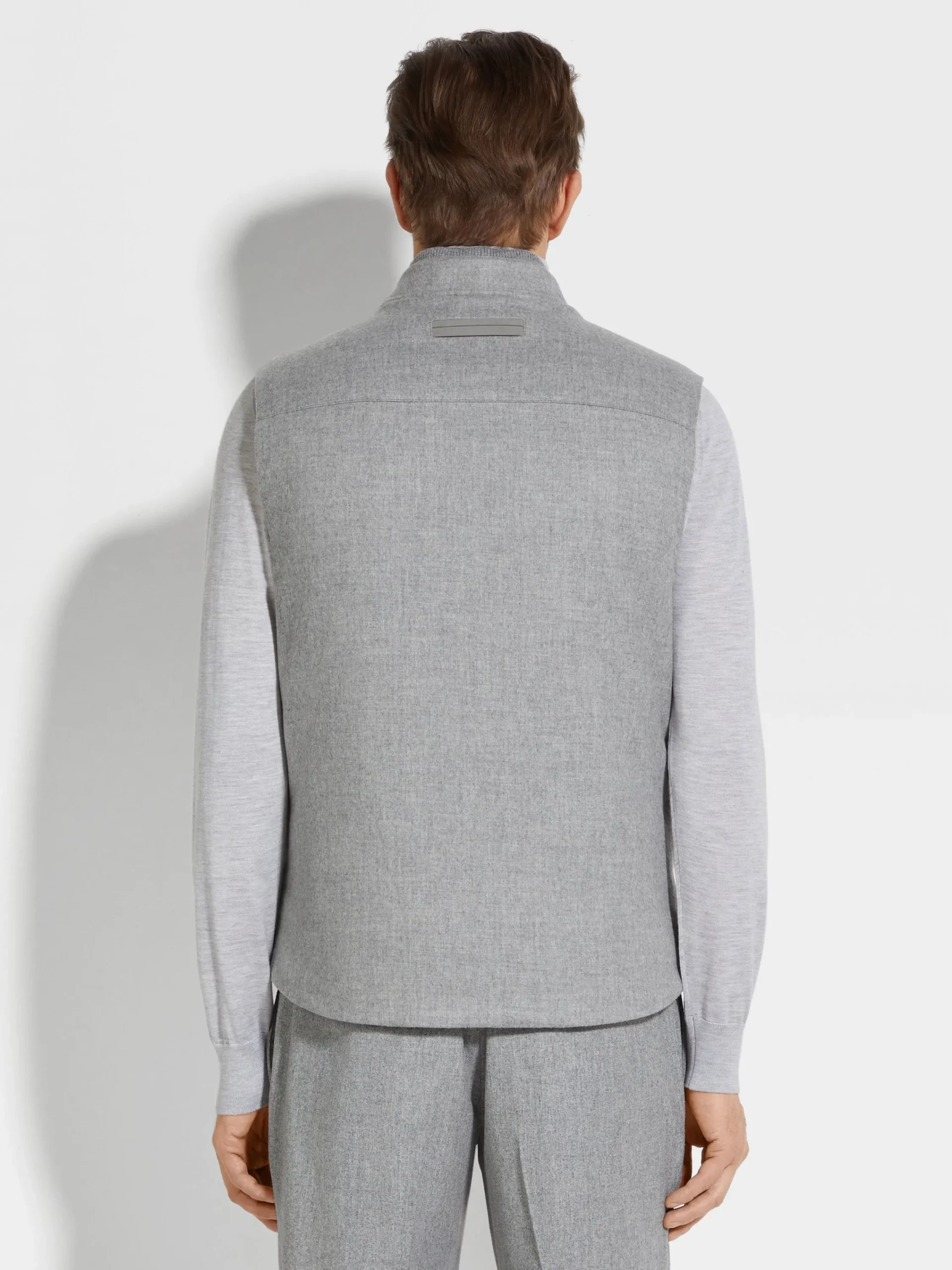 Down Jackets|Jackets And Coats>ZEGNA Oasi Cashmere Elements Vest GreyMélange
