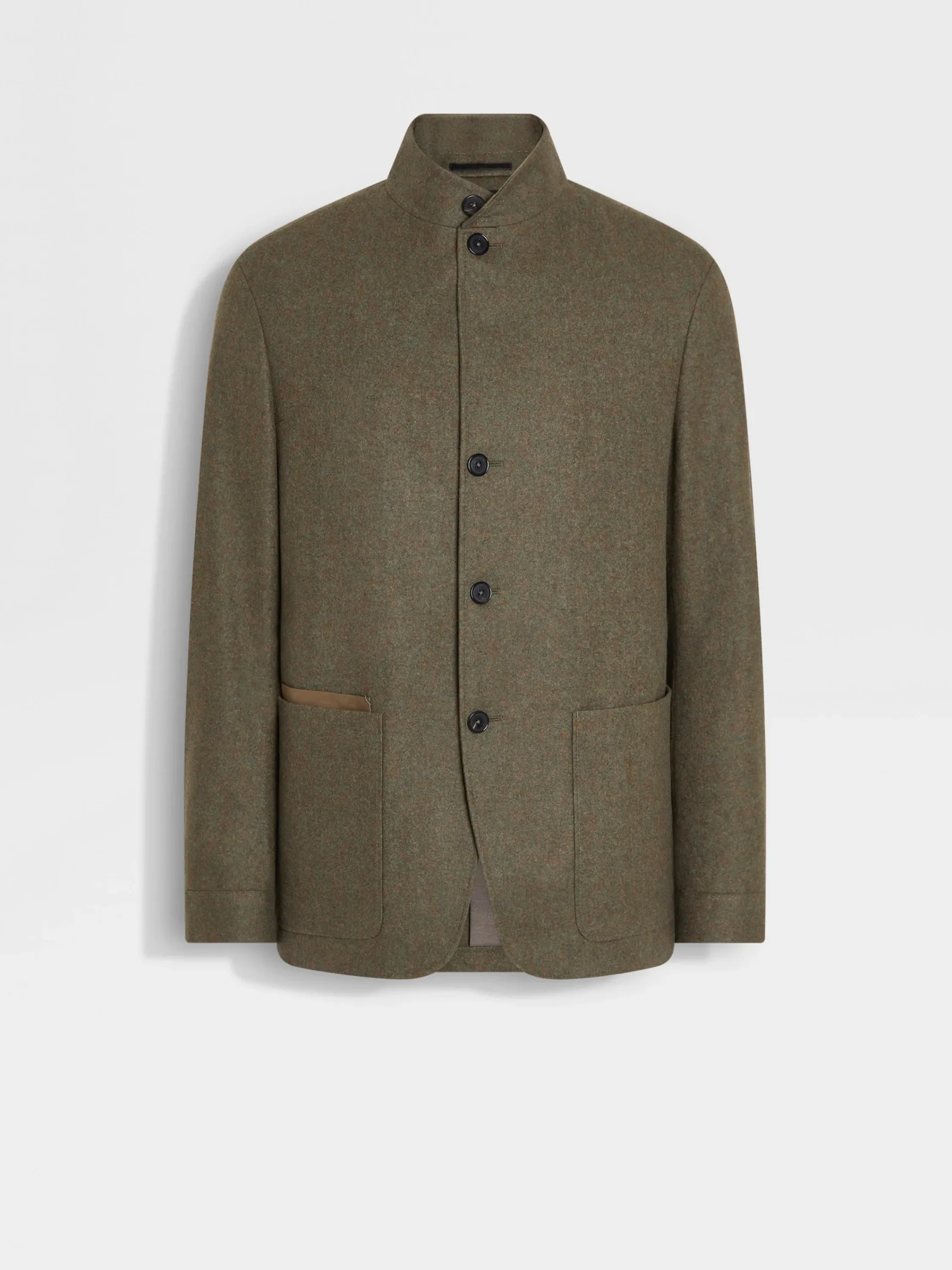 Travel In Style|Overshirts And Chore Jackets>ZEGNA Oasi Cashmere Il Conte Jacket ArmyGreenMultimélange