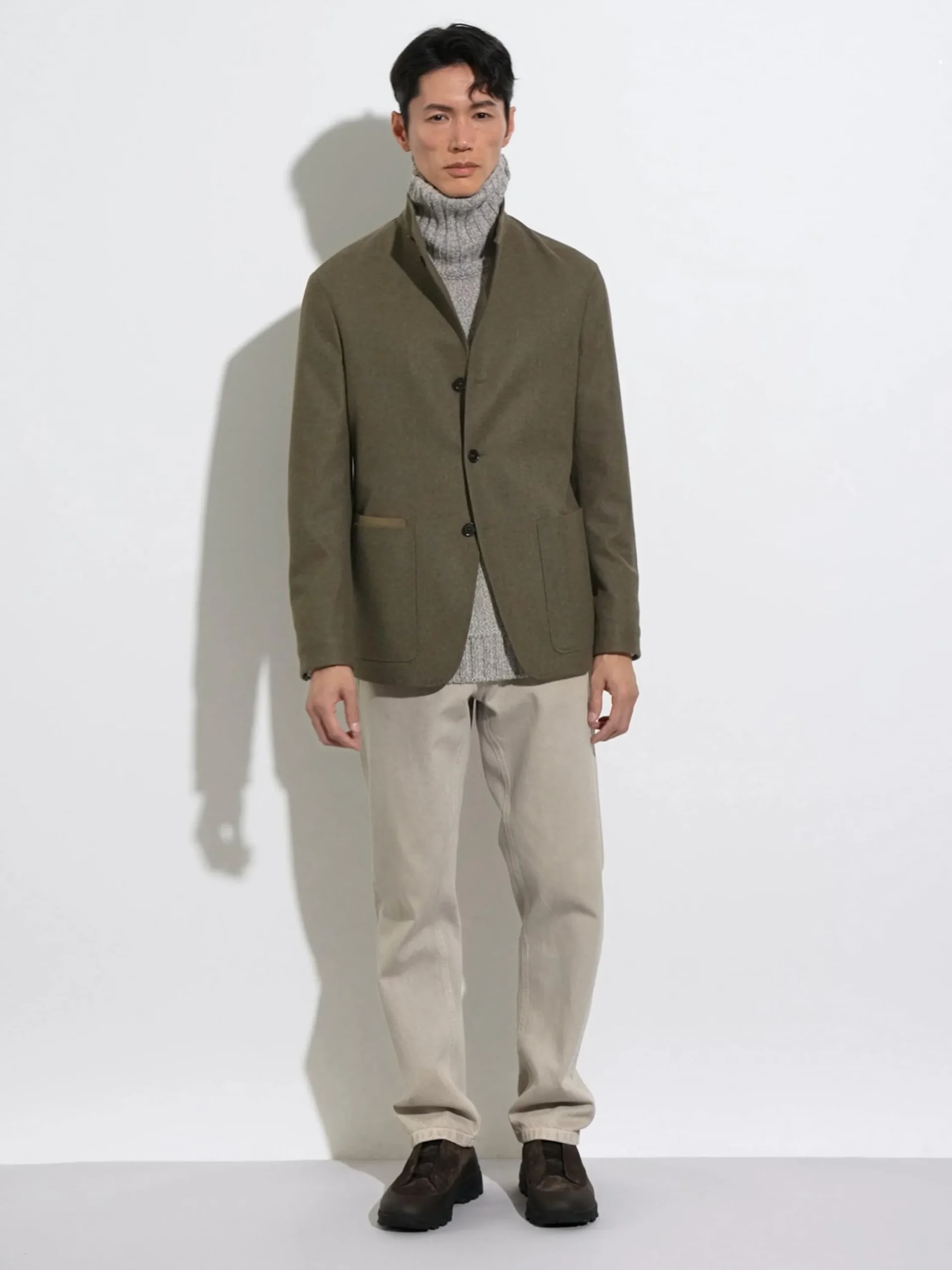 Travel In Style|Overshirts And Chore Jackets>ZEGNA Oasi Cashmere Il Conte Jacket ArmyGreenMultimélange
