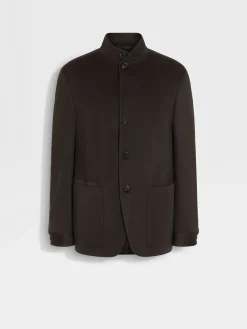 Travel In Style|Overshirts And Chore Jackets>ZEGNA Oasi Cashmere Il Conte Jacket DarkBrown
