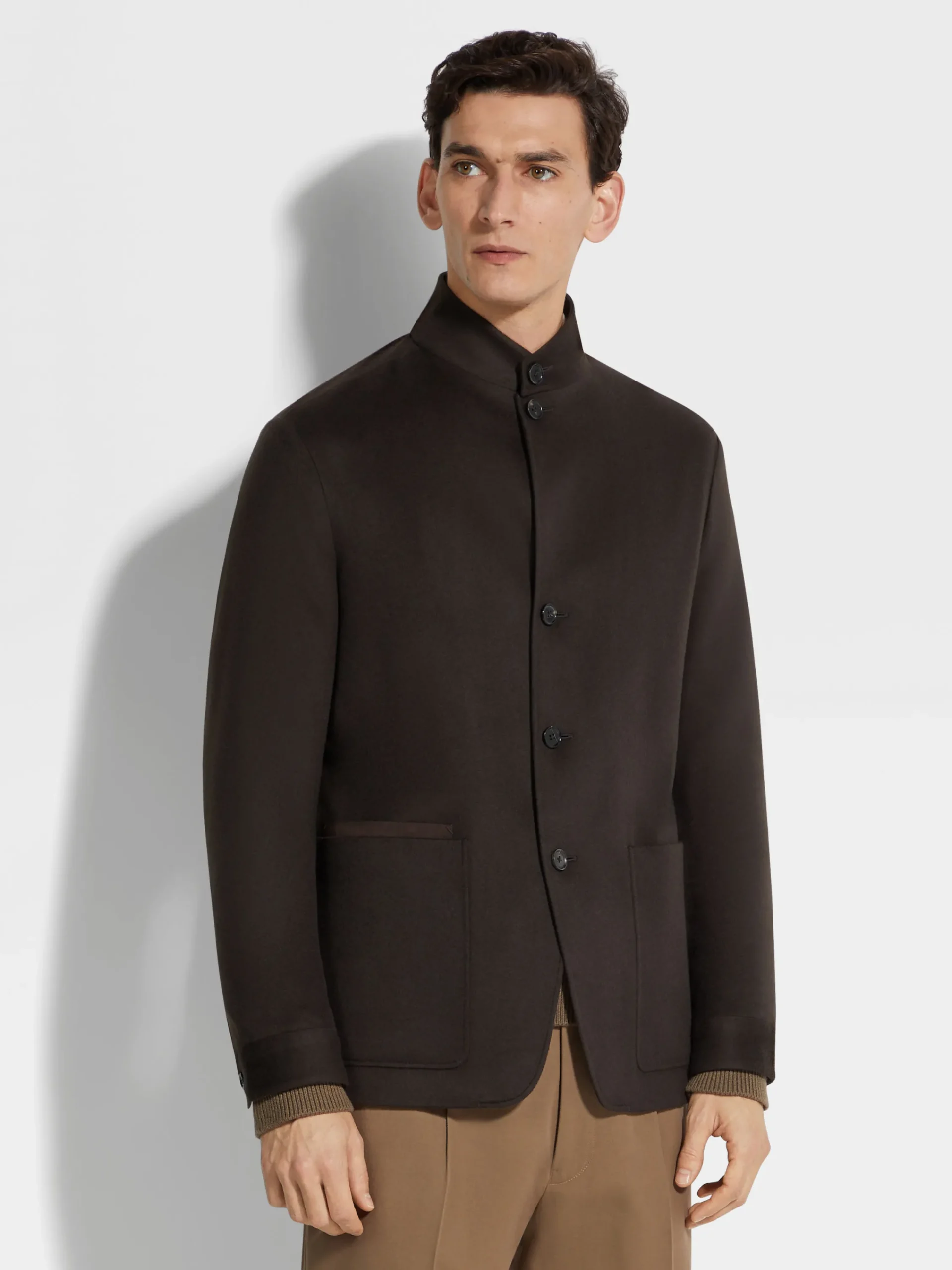 Travel In Style|Overshirts And Chore Jackets>ZEGNA Oasi Cashmere Il Conte Jacket DarkBrown