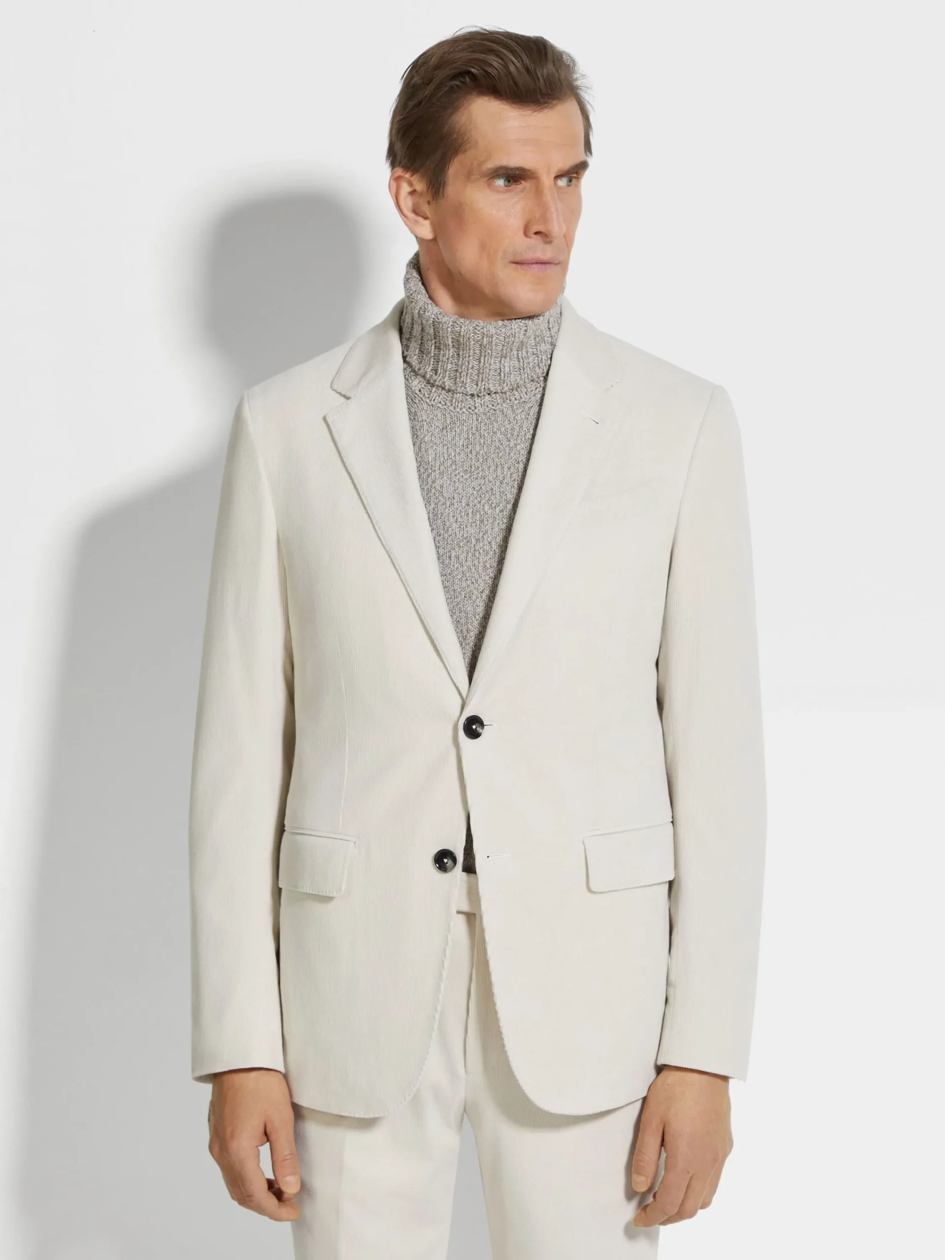 Blazers|Suits>ZEGNA Off White Cashco Jacket OffWhite