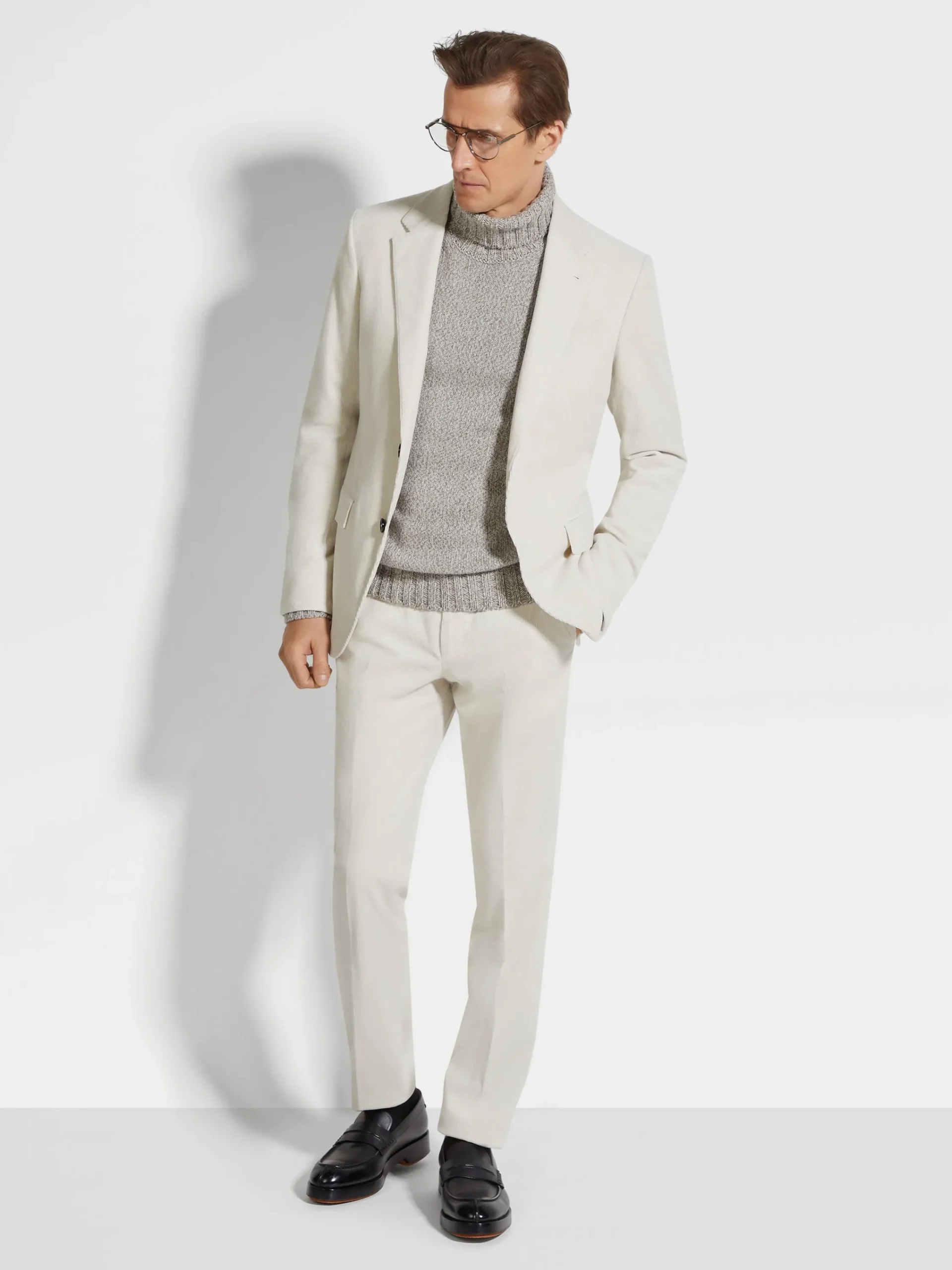 Pants|Suits>ZEGNA Off White Cashco Pants OffWhite