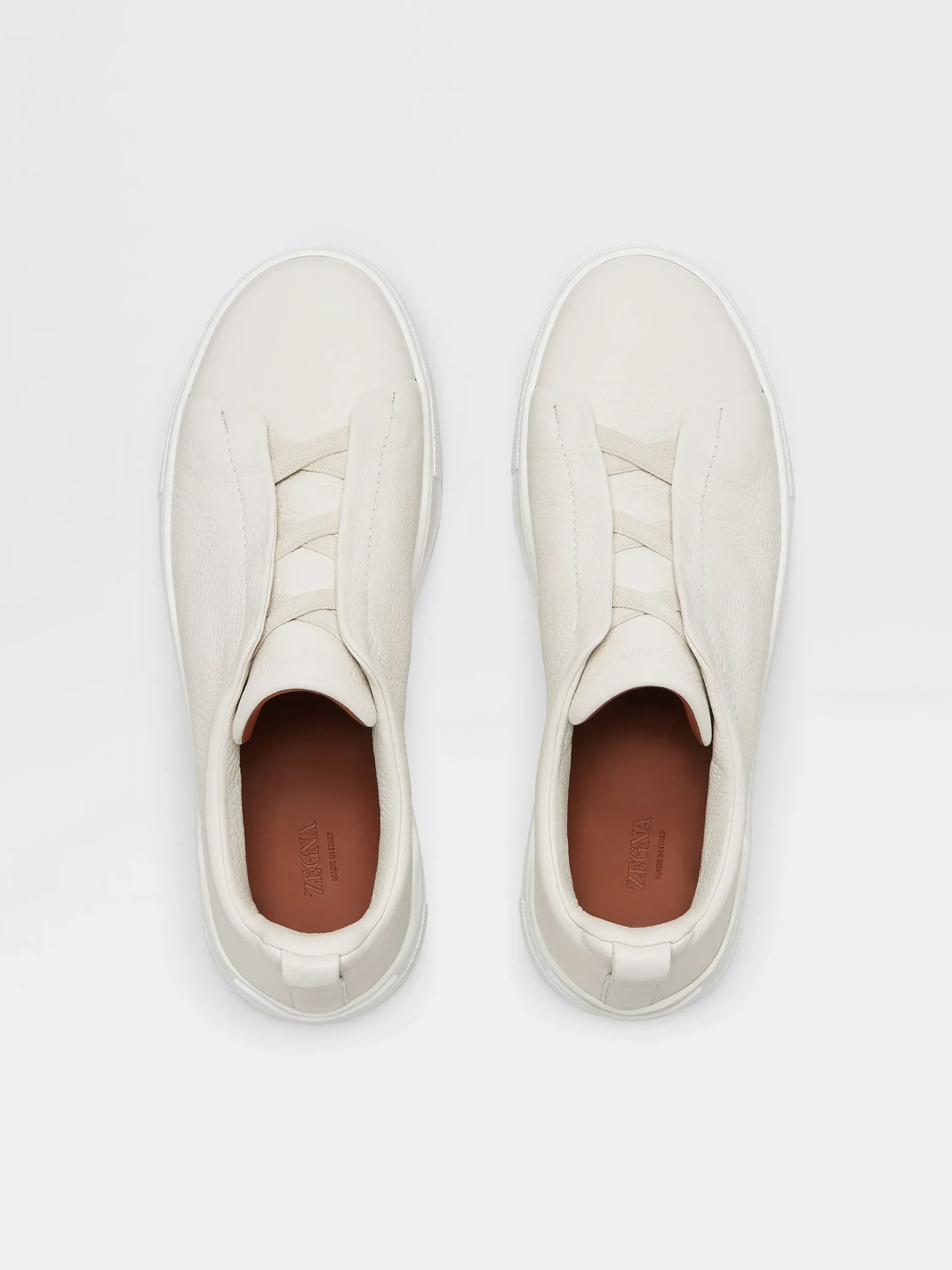 Resort Essentials|Sneakers>ZEGNA Off White Deerskin Triple Stitch™ Sneakers OffWhite