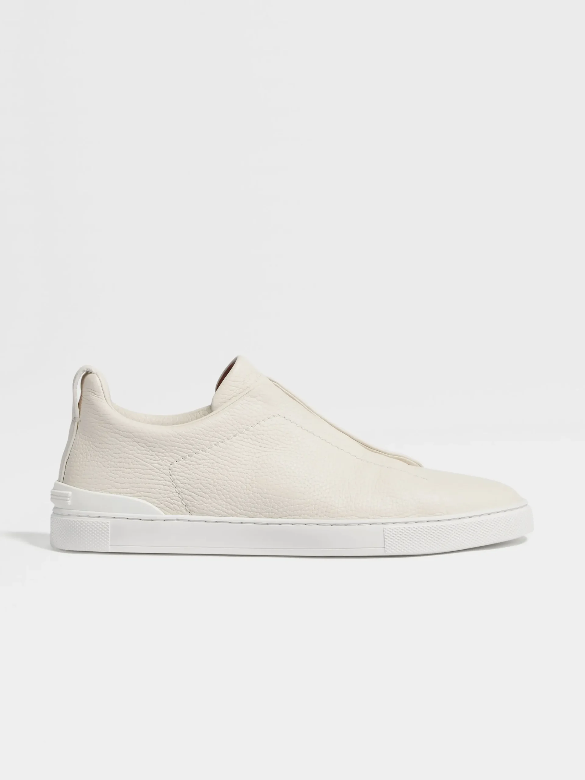 Resort Essentials|Sneakers>ZEGNA Off White Deerskin Triple Stitch™ Sneakers OffWhite