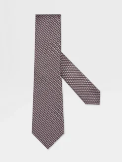Ties And Bow Ties>ZEGNA Silk Tie Pink