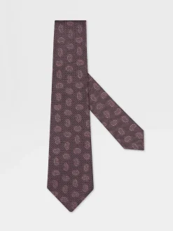 Ties And Bow Ties>ZEGNA Silk Tie Pink