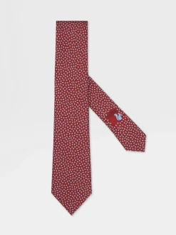 Ties And Bow Ties>ZEGNA Silk Tie Red