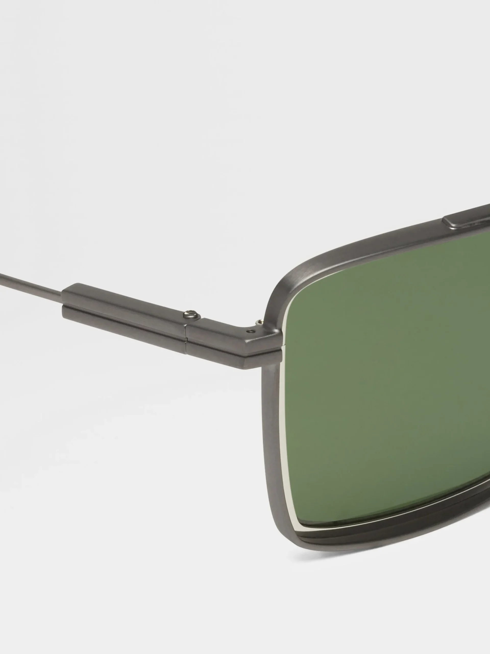 Sunglasses>ZEGNA Satin Gunmetal Metal Sunglasses SatinGunmetal
