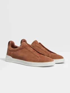 Sneakers>ZEGNA Suede Triple Stitch™ Sneakers Tobacco