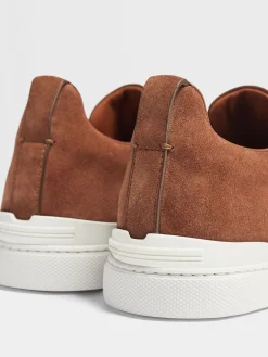 Sneakers>ZEGNA Suede Triple Stitch™ Sneakers Tobacco