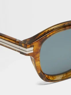 Small Gifts|Travel In Style>ZEGNA Transparent Brown Havana Aurora I Acetate Sunglasses TransparentBrownHavana