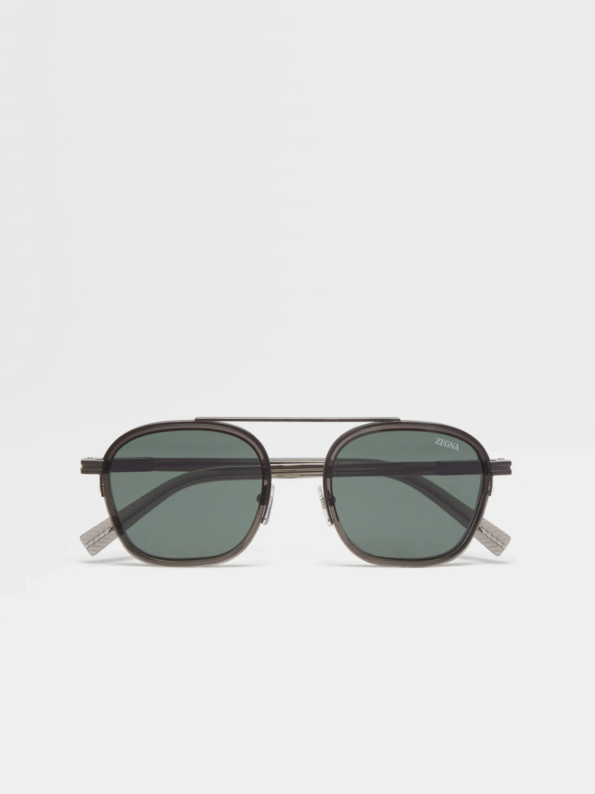 Small Gifts|Travel In Style>ZEGNA Transparent Dark Grey Orizzonte I Acetate and Metal Sunglasses TransparentDarkGrey
