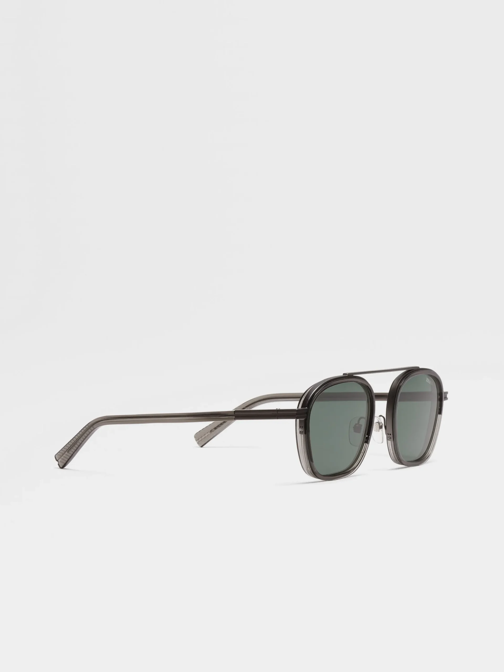 Small Gifts|Travel In Style>ZEGNA Transparent Dark Grey Orizzonte I Acetate and Metal Sunglasses TransparentDarkGrey