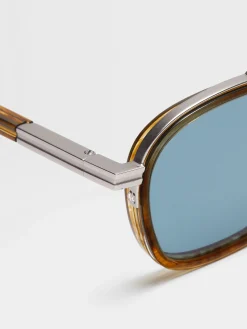 Small Gifts|Travel In Style>ZEGNA Transparent Light Brown Havana Orizzonte I Acetate and Metal Sunglasses TransparentLightBrownHavana