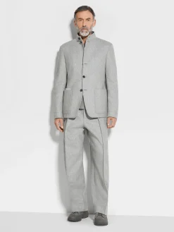 Travel In Style|Overshirts And Chore Jackets>ZEGNA Trofeo Cashmere Il Conte Jacket LightGrey