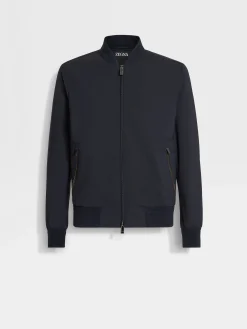 Jackets And Coats>ZEGNA Trofeo™ Elements Wool Bomber NavyBlue