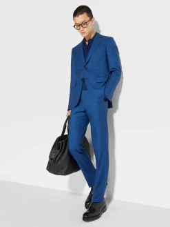 Suits>ZEGNA Utility Blue Oasi Cashmere Suit UtilityBlue