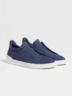 Sneakers>ZEGNA Utility Blue Suede Triple Stitch™ Sneakers UtilityBlue