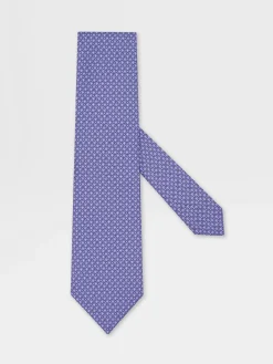 Ties And Bow Ties>ZEGNA Silk Tie Violet