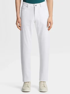 Jeans>ZEGNA Cashco Roccia Pants White