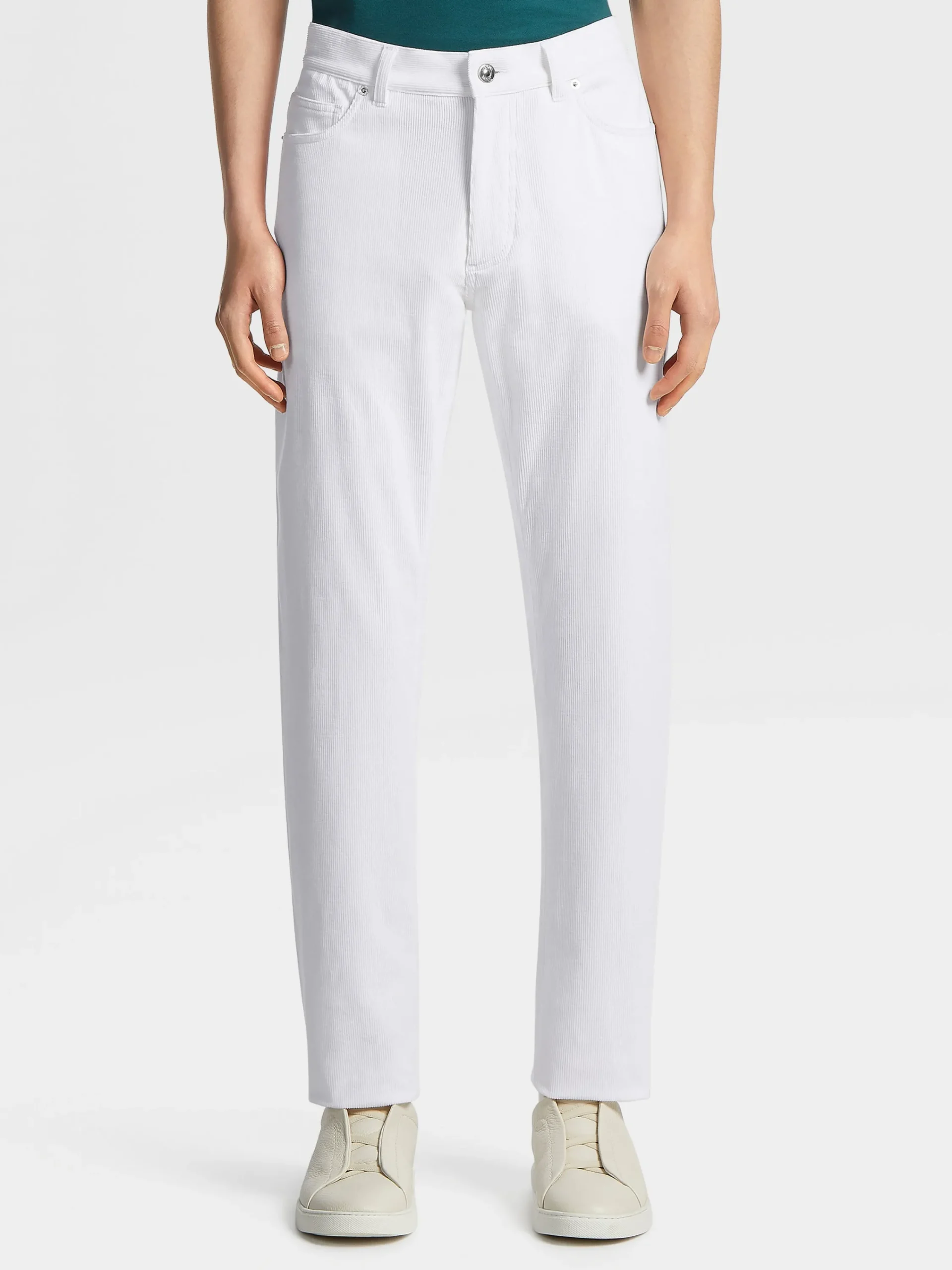 Jeans>ZEGNA Cashco Roccia Pants White
