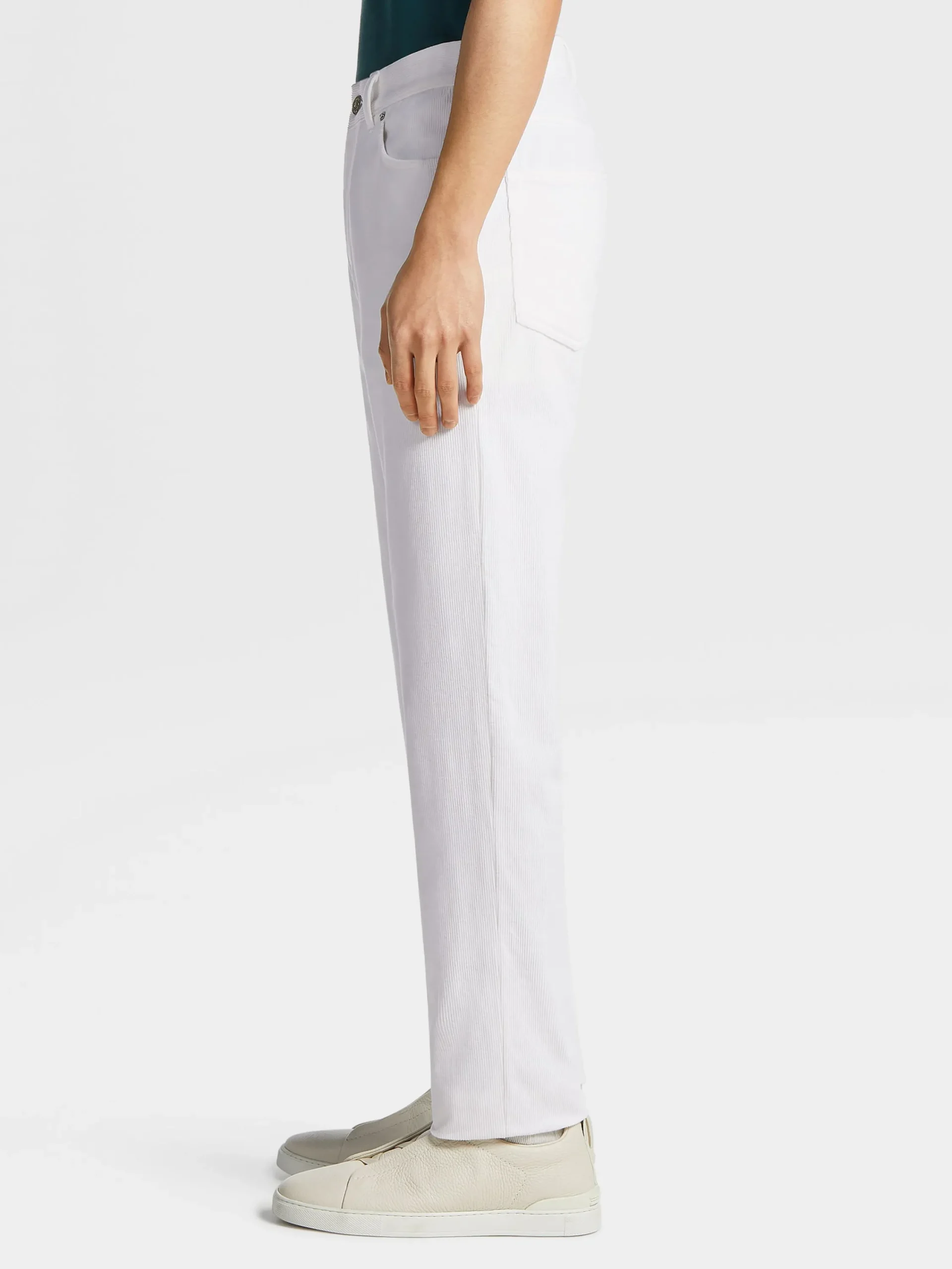 Jeans>ZEGNA Cashco Roccia Pants White