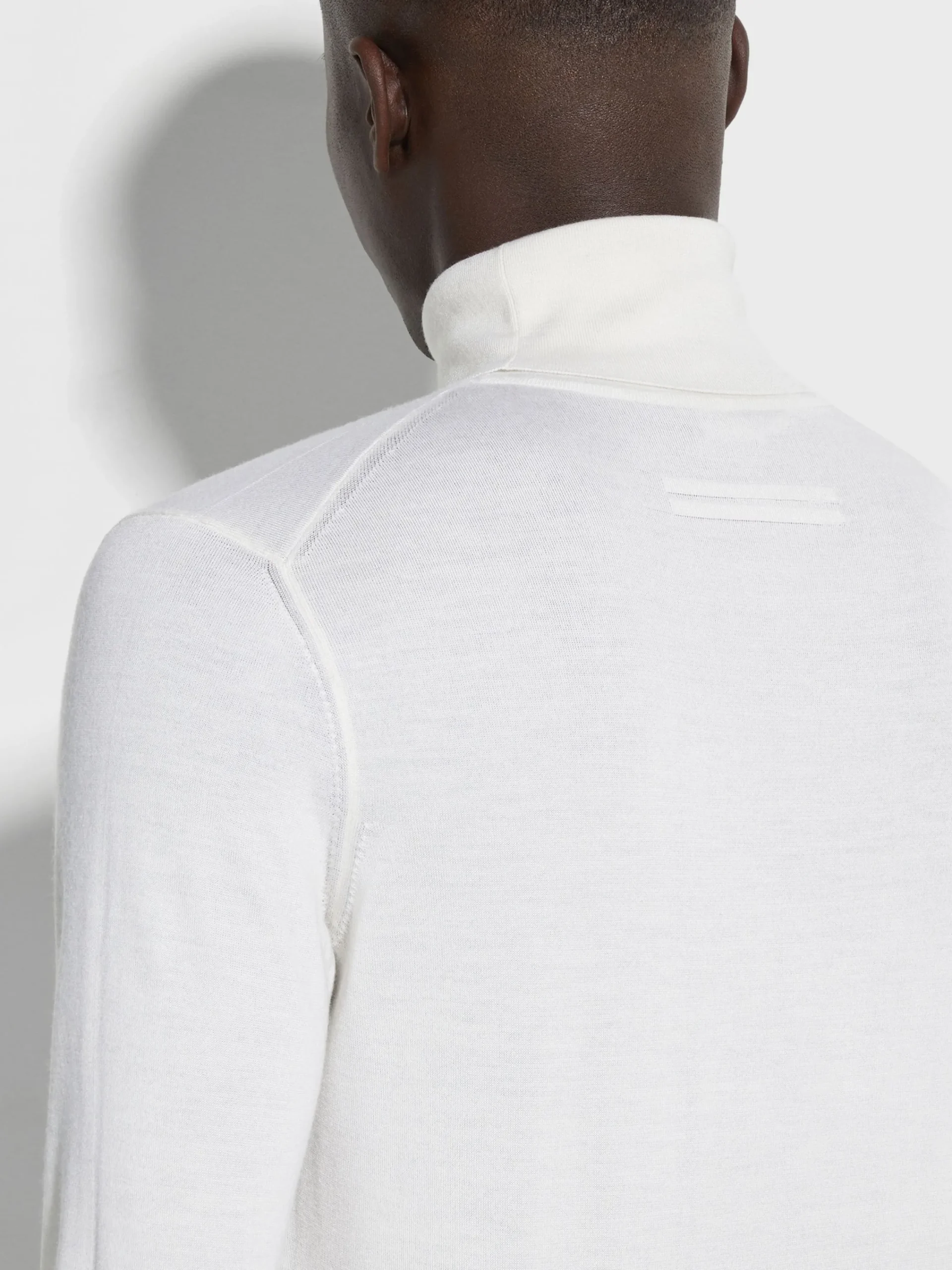 Travel In Style|Sweaters>ZEGNA Cashseta Turtleneck White