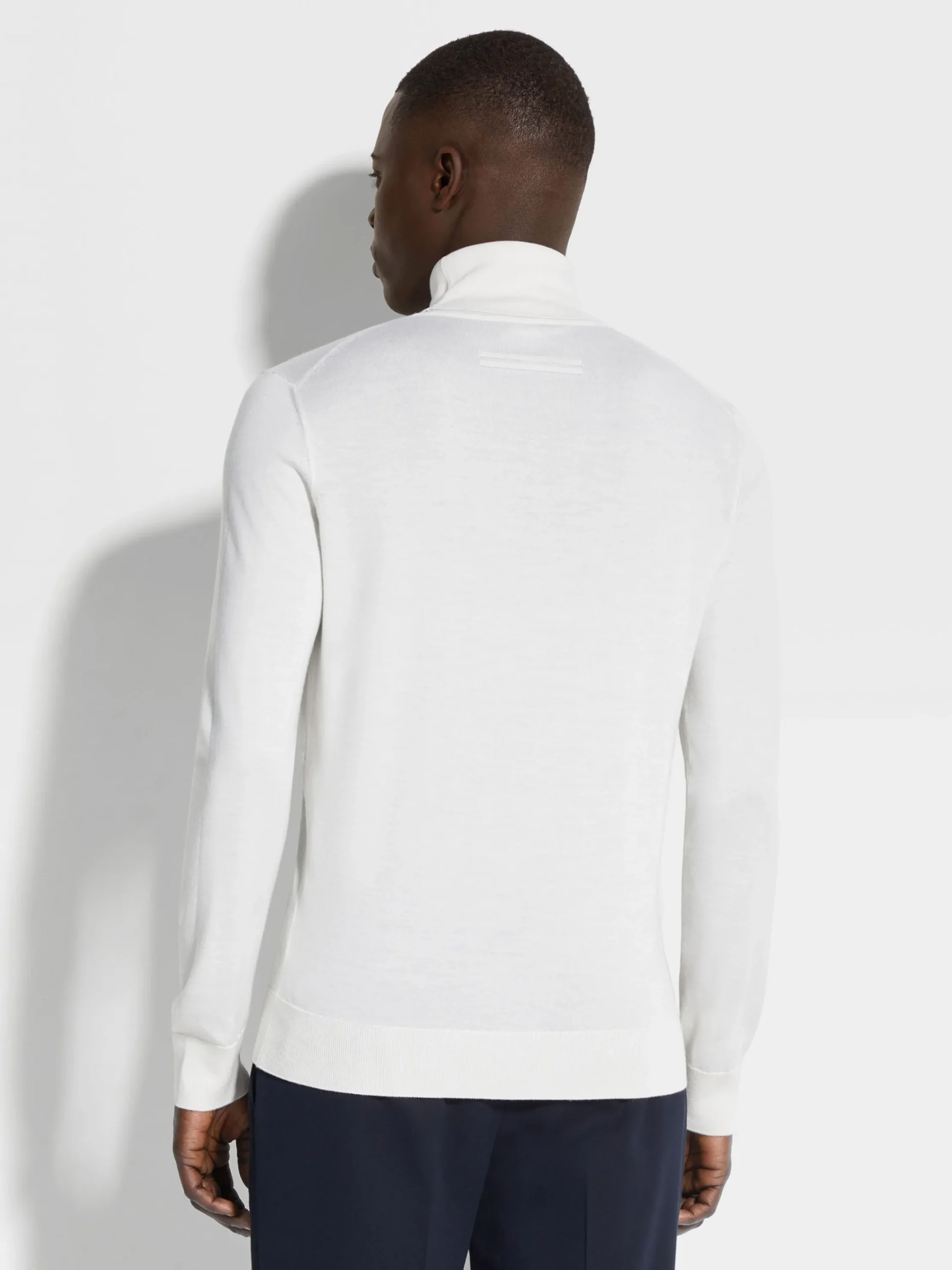 Travel In Style|Sweaters>ZEGNA Cashseta Turtleneck White