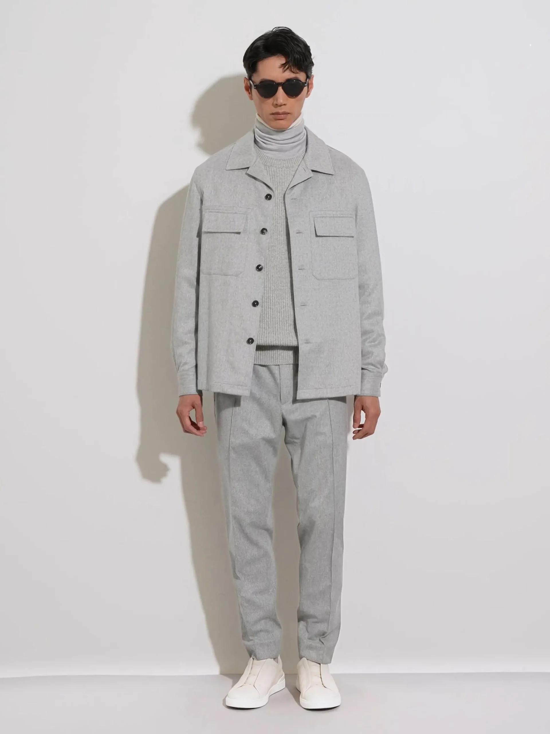 Travel In Style|Sweaters>ZEGNA Cashseta Turtleneck White