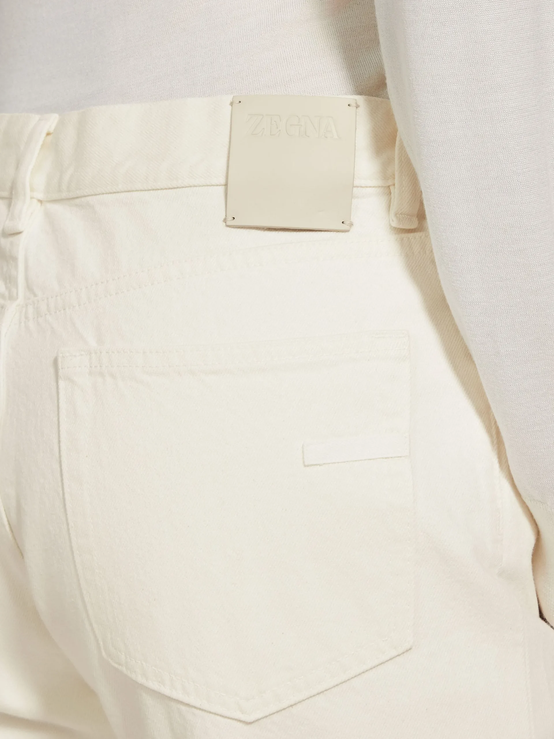 Jeans>ZEGNA Cotton Roccia Jeans White