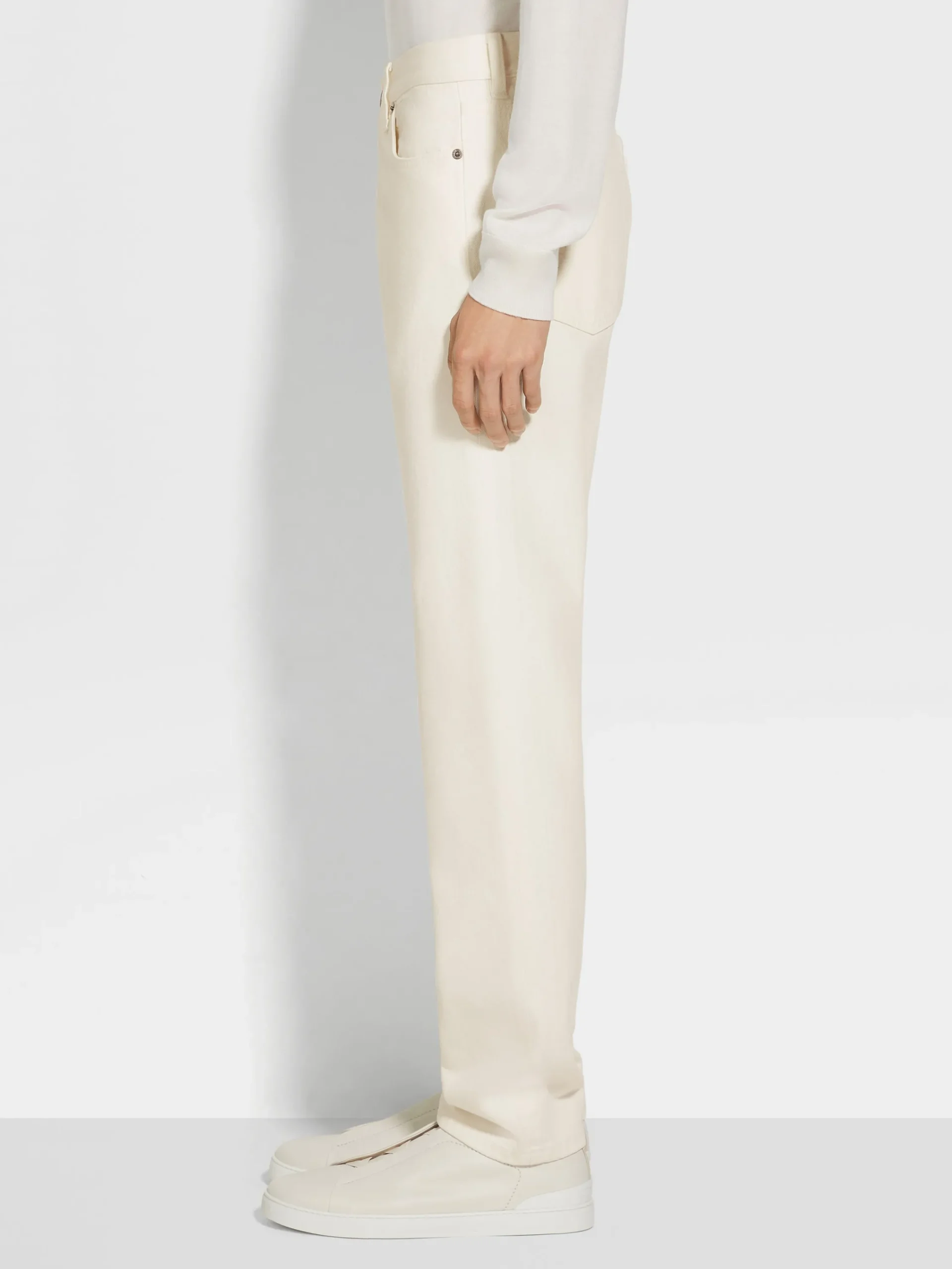 Jeans>ZEGNA Cotton Roccia Jeans White