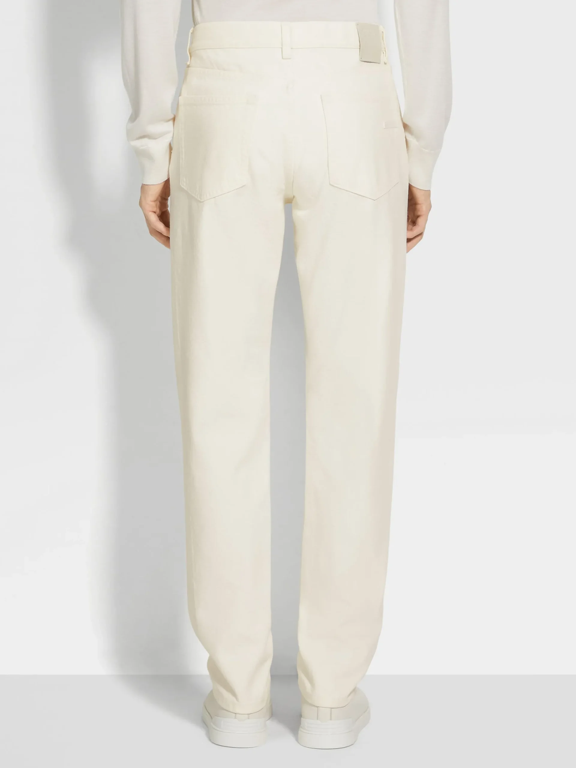 Jeans>ZEGNA Cotton Roccia Jeans White