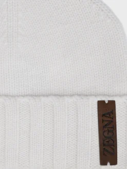 Gloves, Scarves And Hats>ZEGNA Oasi Cashmere Beanie White