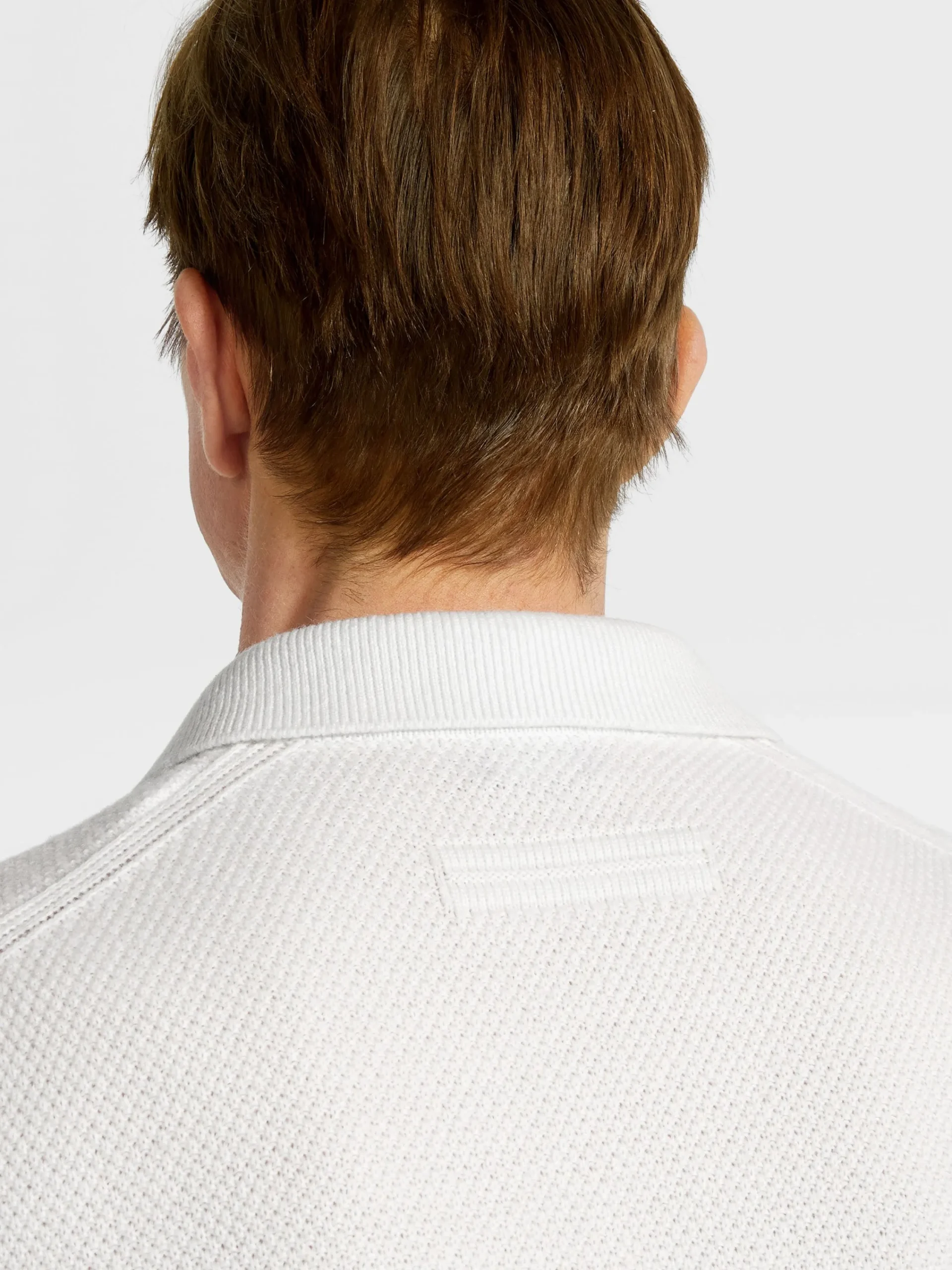 Polo Shirts|Sweaters>ZEGNA Oasi Cashmere Polo Shirt White