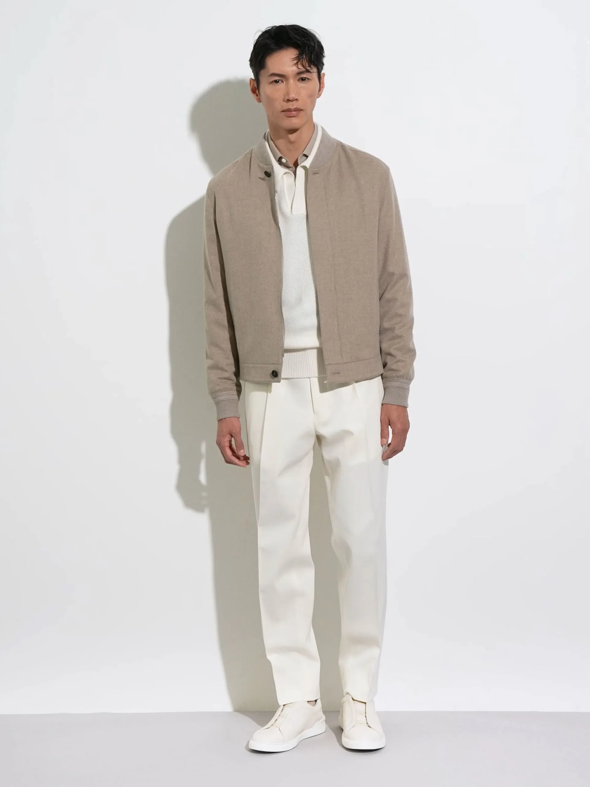 Polo Shirts|Sweaters>ZEGNA Oasi Cashmere Polo Shirt White