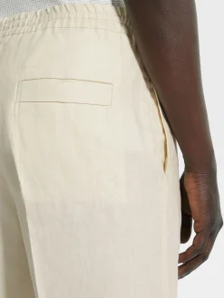 Pants>ZEGNA Oasi Lino Shorts White