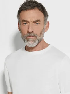 Resort Essentials|Sweaters>ZEGNA Premium Cotton Crewneck White