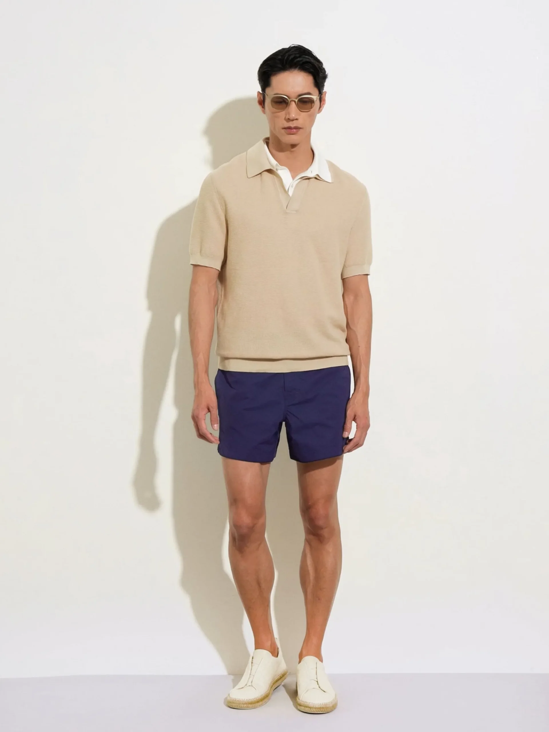 Resort Essentials|Sweaters>ZEGNA Premium Cotton Polo Shirt White