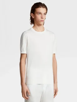 T-Shirts|Sweaters>ZEGNA Premium Cotton T-shirt White