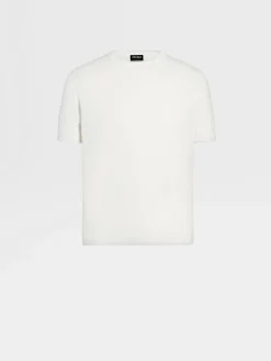Resort Essentials|T-Shirts>ZEGNA Premium Cotton T-shirt White