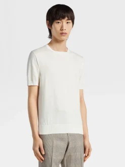 Resort Essentials|T-Shirts>ZEGNA Premium Cotton T-shirt White