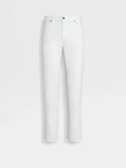 Jeans>ZEGNA Stretch Cotton Roccia Jeans White
