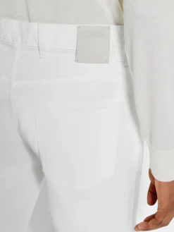 Jeans>ZEGNA Stretch Cotton Roccia Jeans White