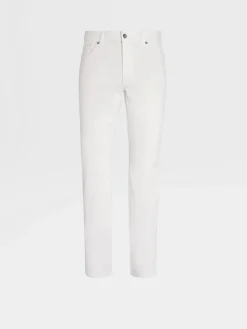 Jeans>ZEGNA Stretch Cotton Roccia Jeans White