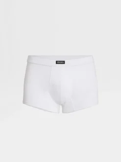 Underwear And Socks|Underwear And Socks>ZEGNA Stretch Modal Trunks White