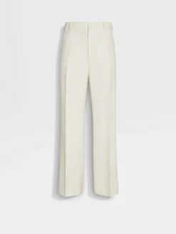 Pants>ZEGNA Wool Pants White