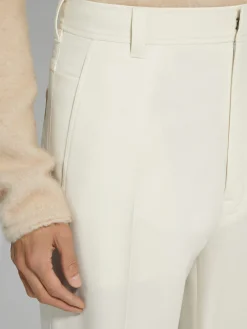 Pants>ZEGNA Wool Pants White