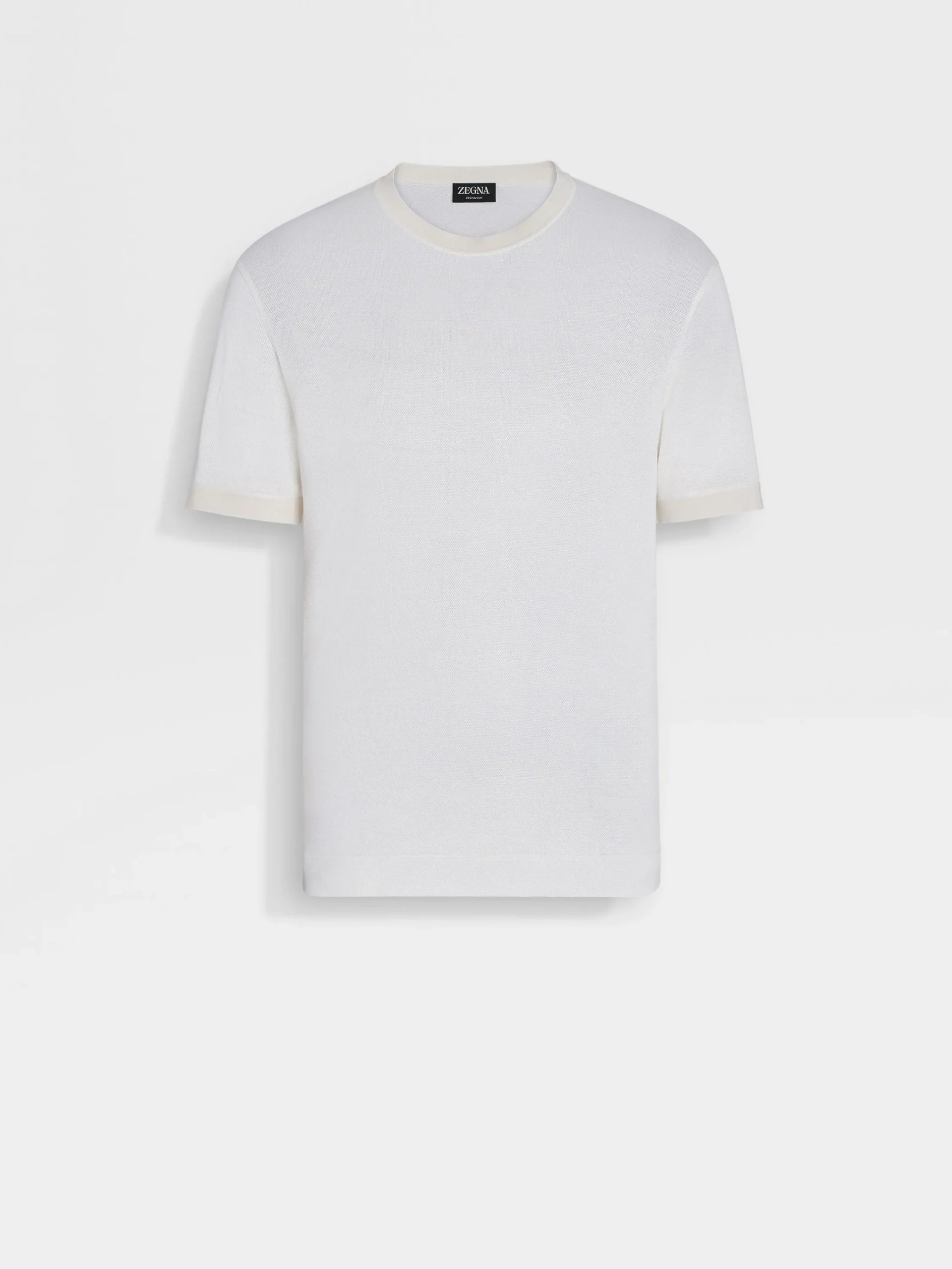 T-Shirts>ZEGNA Silk T-shirt White