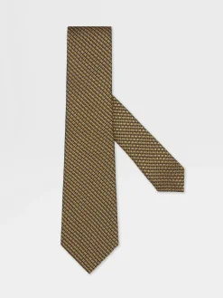 Ties And Bow Ties>ZEGNA Silk Tie Yellow